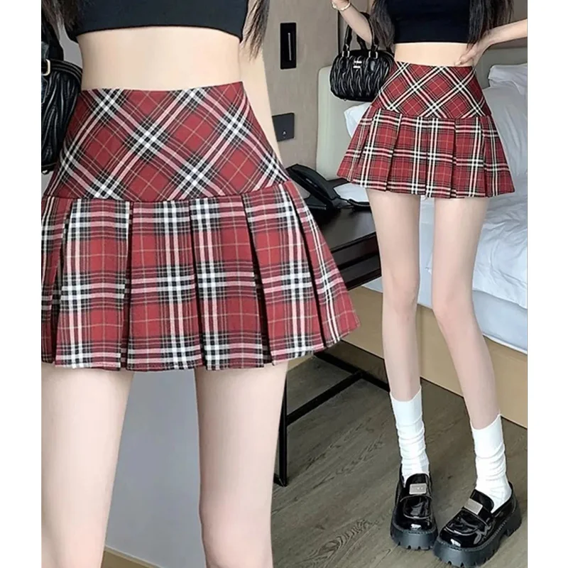 الصيف سيدة سليم صالح رقيقة التفاف الورك التنانير الفتيات الكورية عالية الخصر ألف خط التنانير الجديدة الإناث القهوة منقوشة مصمم التنانير #4