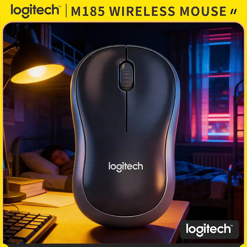 

Беспроводная мышь Logitech M185 для нескольких устройств, 2,4 ГГц, нано-приемник, 1000 DPI, дальность 10 м, 12 месяцев автономной работы, для Windows, Mac, ChromeOS