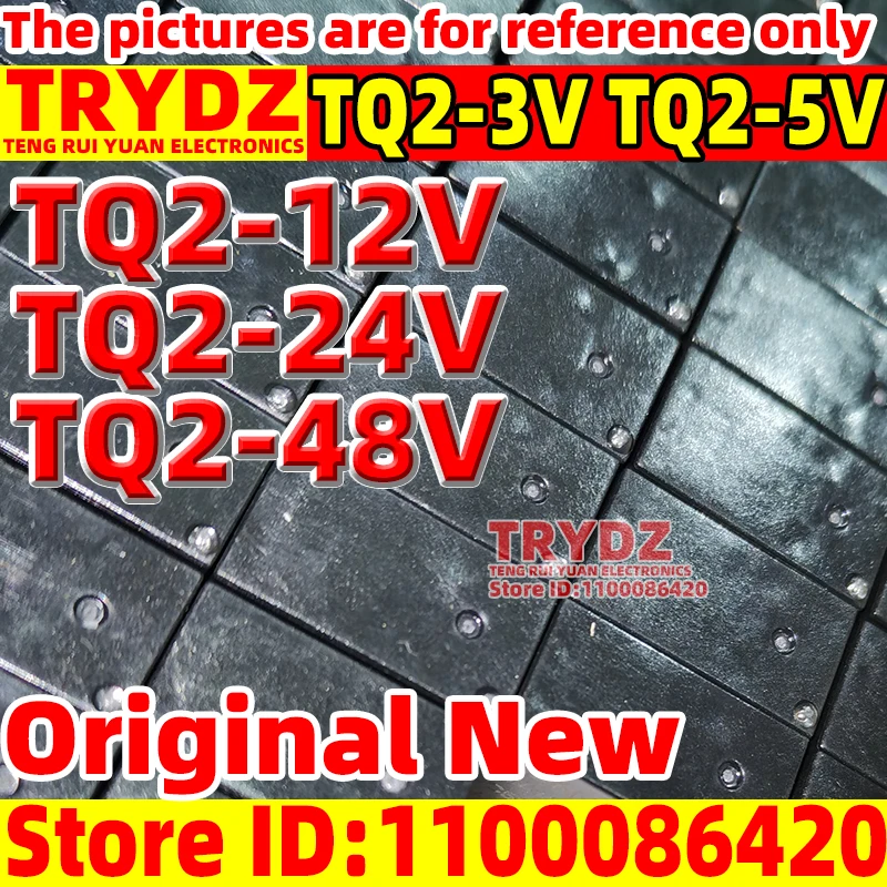 5-1pcs Original New TQ2-3V TQ2-5V TQ2-12V TQ2-24V TQ2-48V relay Two open two closed 10 foot 1A