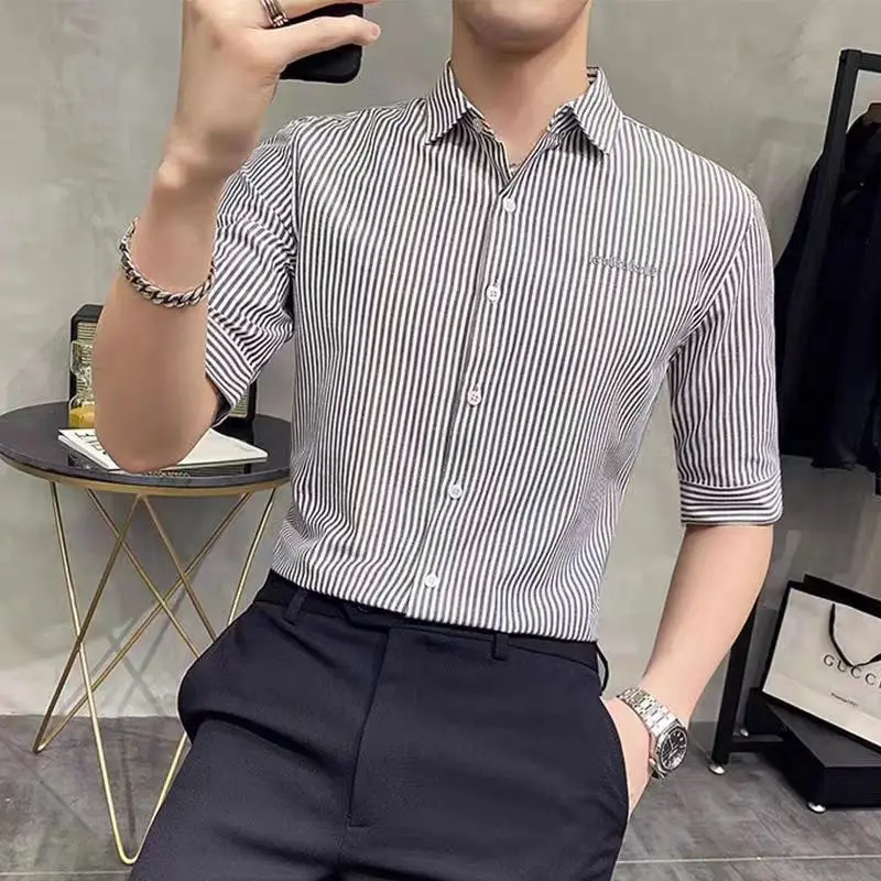 

Loose Short Sleeve Hawaiian Style Shirt Men's Hong Kong Style Retro Floral Shirt Thai Style Summer Casual Shirt for Men