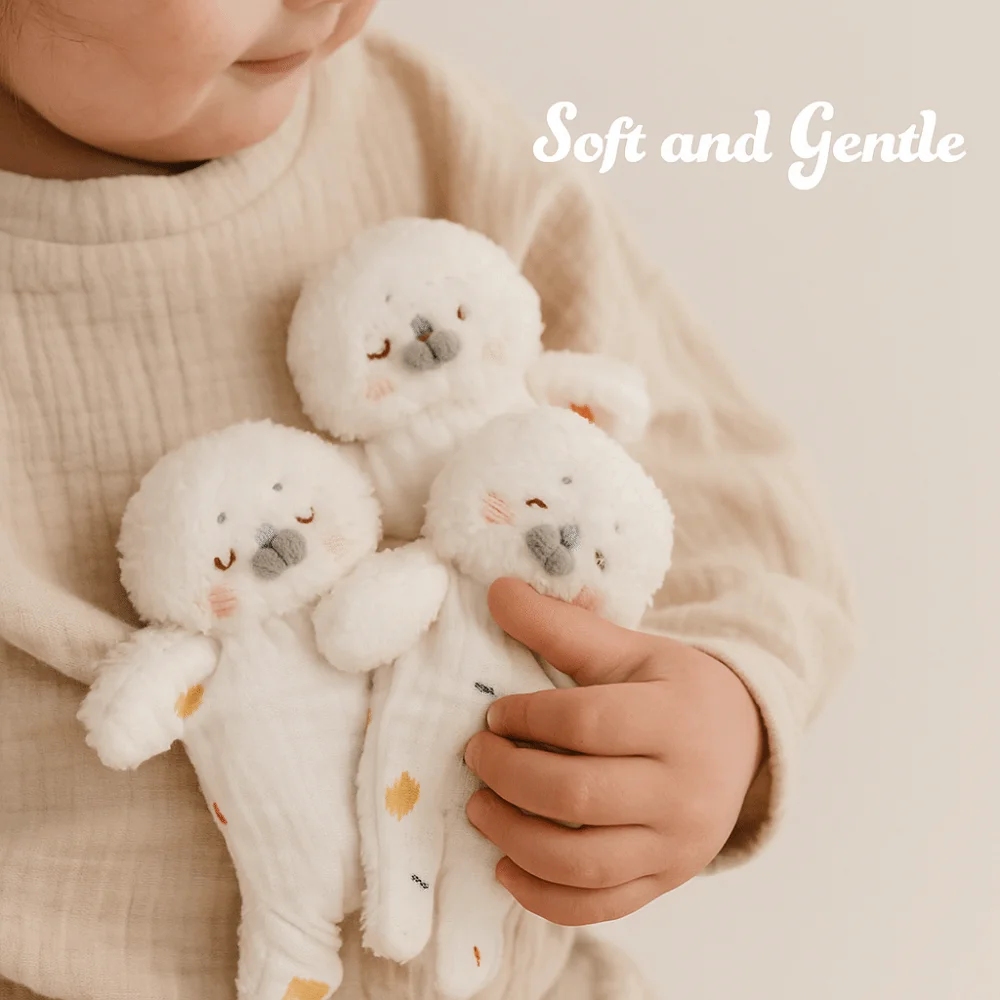 Calmar lindo sello colgante cuerda muñecas cuerda colgante divertido sensorial puf apretar muñecas regalo