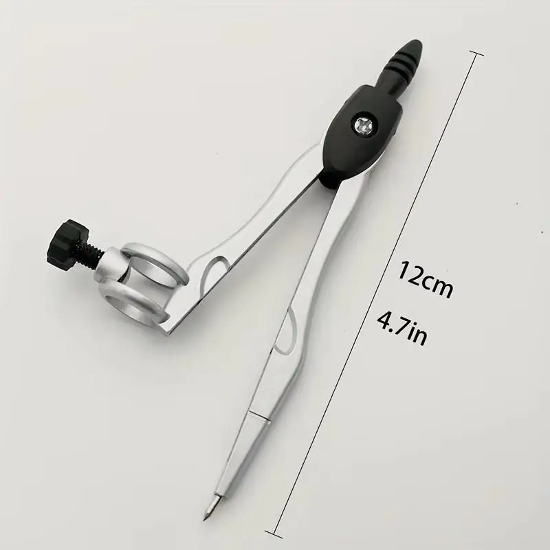 [New] Metal Compass Set Locking Tool For Drawing Circles Fits Pens Up To 0.39 Inch For Students & Drafting