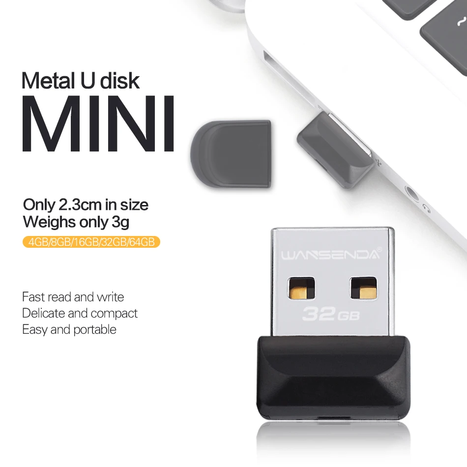 Wansenda-超小型USBフラッシュドライブ,防水ペンドライブ,2.0スティック,サムドライブ,4GB, 8GB, 16GB, 32GB, 64GB,バッチあたり10個