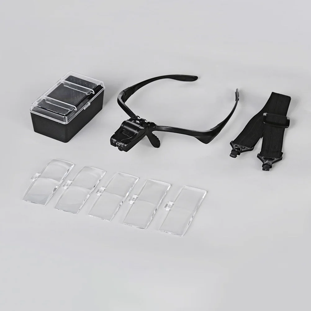 

Magnifier Lamp LED Light Grafting Eyelash Forehead Amplifier Bright Detachable Lens Elastic Headb Photography Lighting Tool