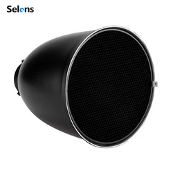 Selens Lighting Snoot 45 degree Reflector Light Control with Honeycomb Grid for bowens mount  Photography Studio Strobe Flash