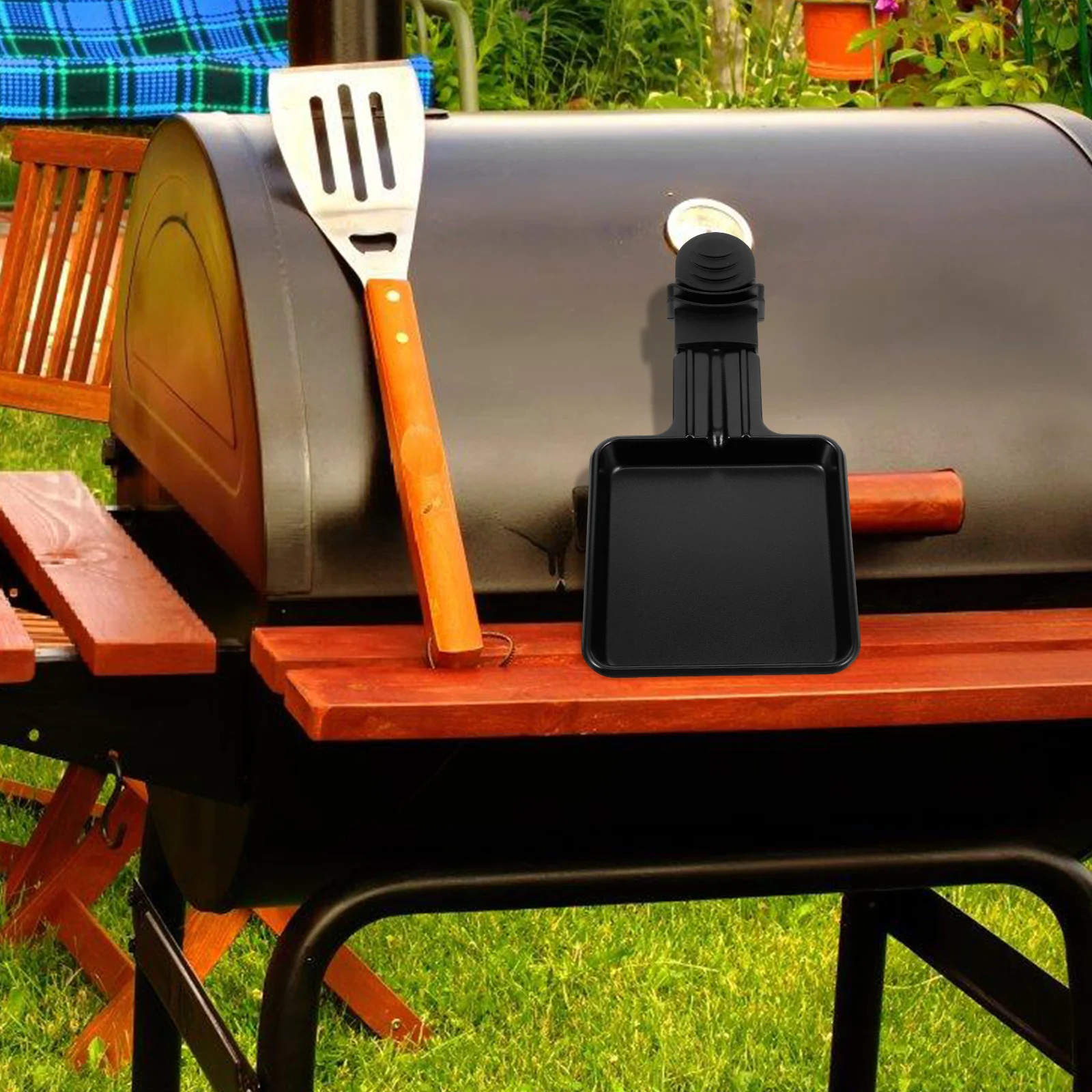 

4 шт. электрическая сковорода-гриль с квадратной черной ручкой и антипригарным покрытием, сковорода для приготовления сыра, сковорода, сковорода, мини-раклет, барбекю