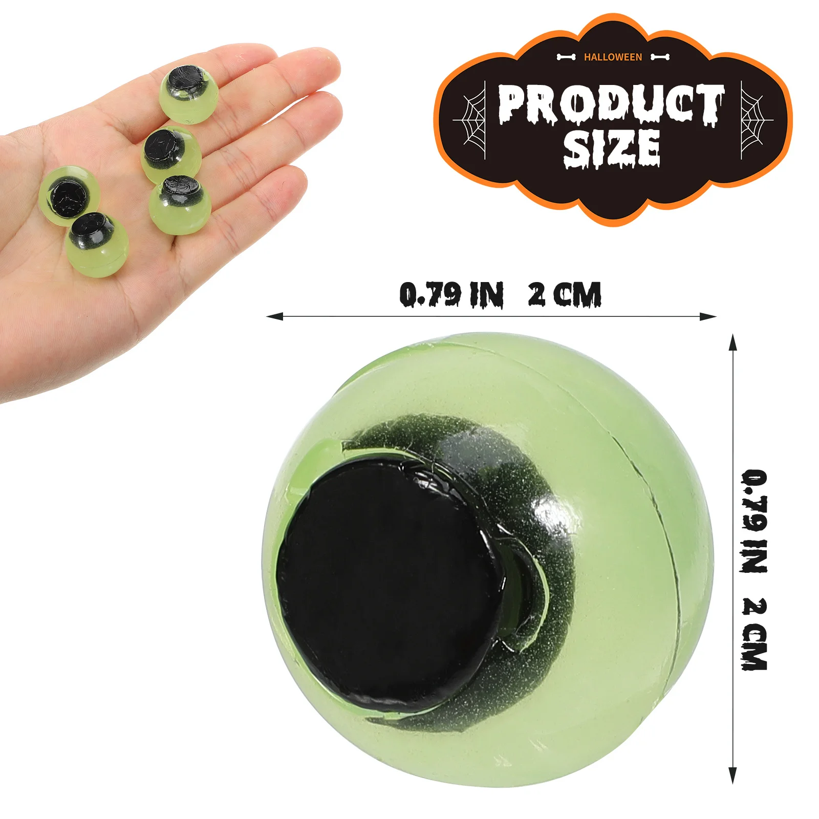 24 pz Incandescente Bulbo Oculare Horror Simulazione Palle Occhi Per La Festa di Halloween Bomboniera Trucco Puntelli Occhi Finti Accessori Novità Gag Regalo