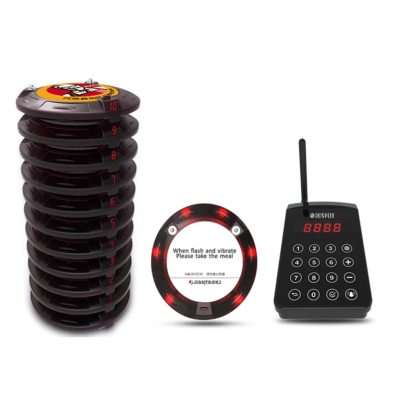 Coaster Calling Buzzer Pager Wireless Restaurant Calling System Vibration Bell For Hookah Coffee Fast Food