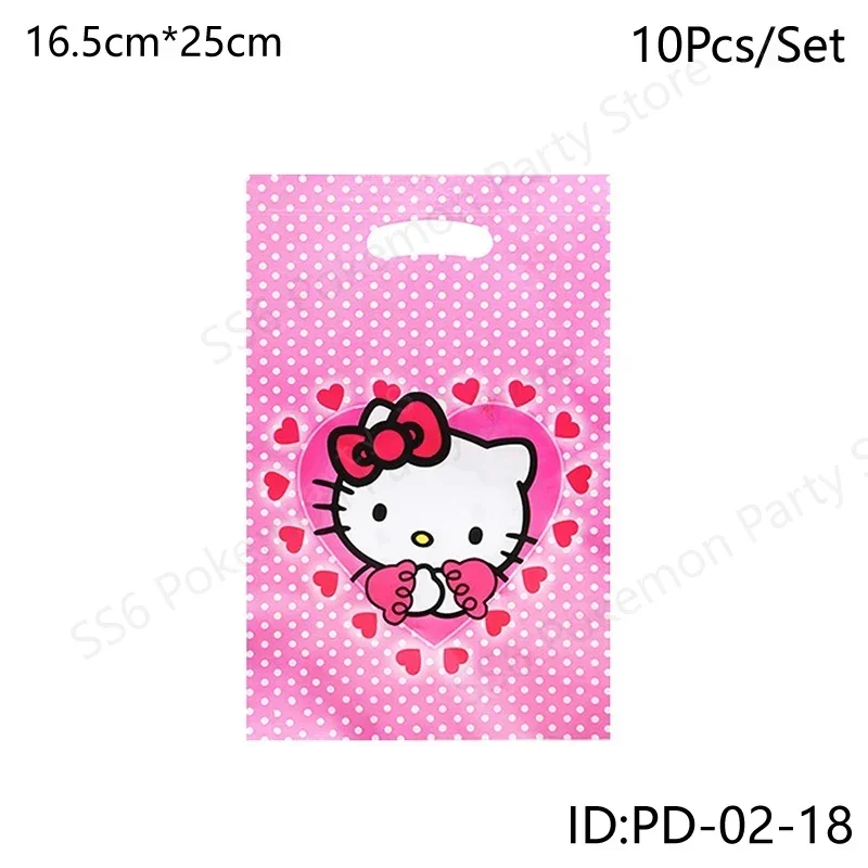 Cartoon Hello Kitty Birthday Party Decorations Kids Girl Set Disposable Tableware Cup Napkin Plate Baby Shower Supplies