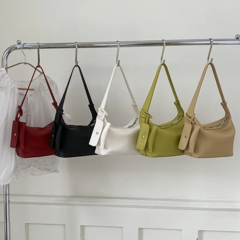 موضة بسيطة الصلبة النمط الكلاسيكي بولي PU حقائب كتف مربعة عالية الجودة تخفيف رائعة حقائب كروسبودي للنساء 2025 جديد