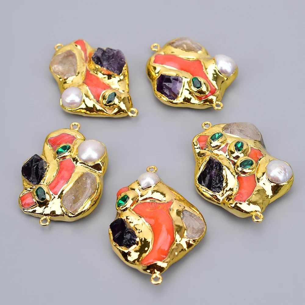 apdgg-5-pcs-35x42mm-large-natural-multi-gems-coral-pearl-amethyst-citrine-crystal-connector-pendant
