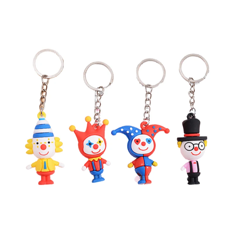 New Creative Color Clown Funny Pendant Student Cute Doll Bag Bag Charm Net Red Doll Keychain