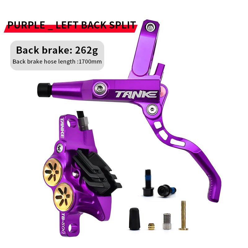 TANKE MTB 4-piston hydraulic disc brake 900/1700mm, 4-piston brake pad in resin, oil pressure AM DH road MTB ultra-light disc br image 3