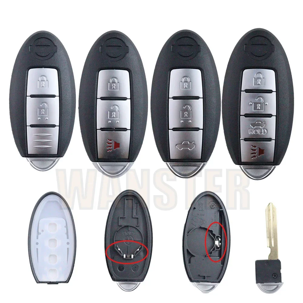 2-4 Bottons Car Key Fob Case Shell Housing for Nissan Rogue Teana Sentra Versa ALTIMA MAXIMA Sunny 2012 2011 2010 2009 2008 2007