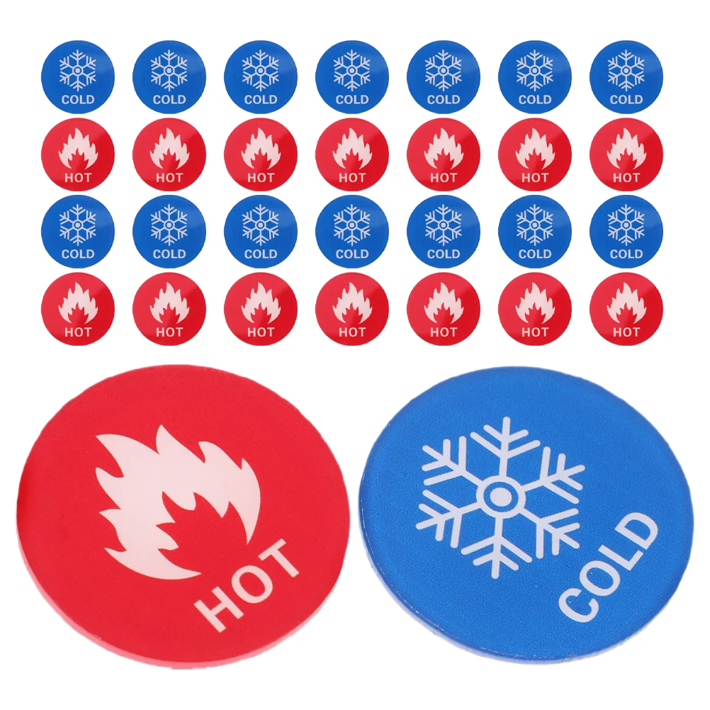 Hot Cold Water Sign Stickers Self-Adhesive Clear Acrylic Temperature Indicator For Bathroom Hotel Shower Faucet Safety