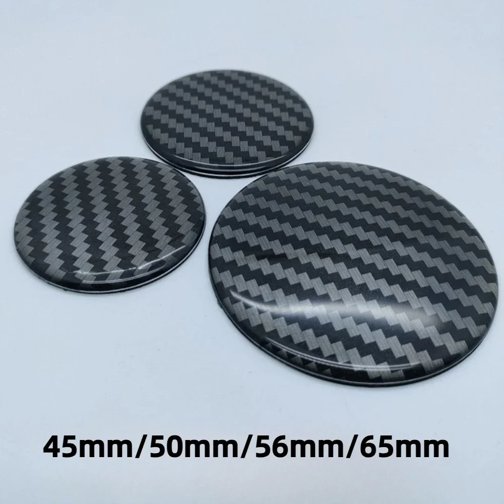 

4pcs Carbon Fibre No Logo Emblem Car Stickers for VW Golf Dacia DS BMW Car Wheel Center Caps Epoxy Resin Drop Glue Badge Rim Hub