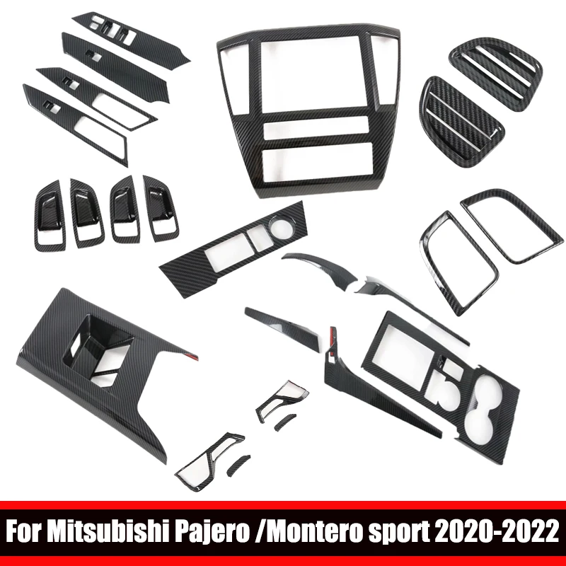 For Mitsubishi Pajero Montero sport 2020 2021 2022 interior accessories Console Gear box Panel Window Switch Control Panel Frame