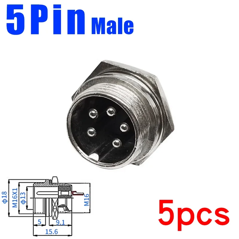 5 stücke GX16 2/3/4/5/6/7/8/9/10 Pin Männlich & Weiblich 16mm Metall Rund Luftfahrt Stecker Buchse Stecker 2PIN 3PIN 4PIN 5PIN 6PIN 7PIN
