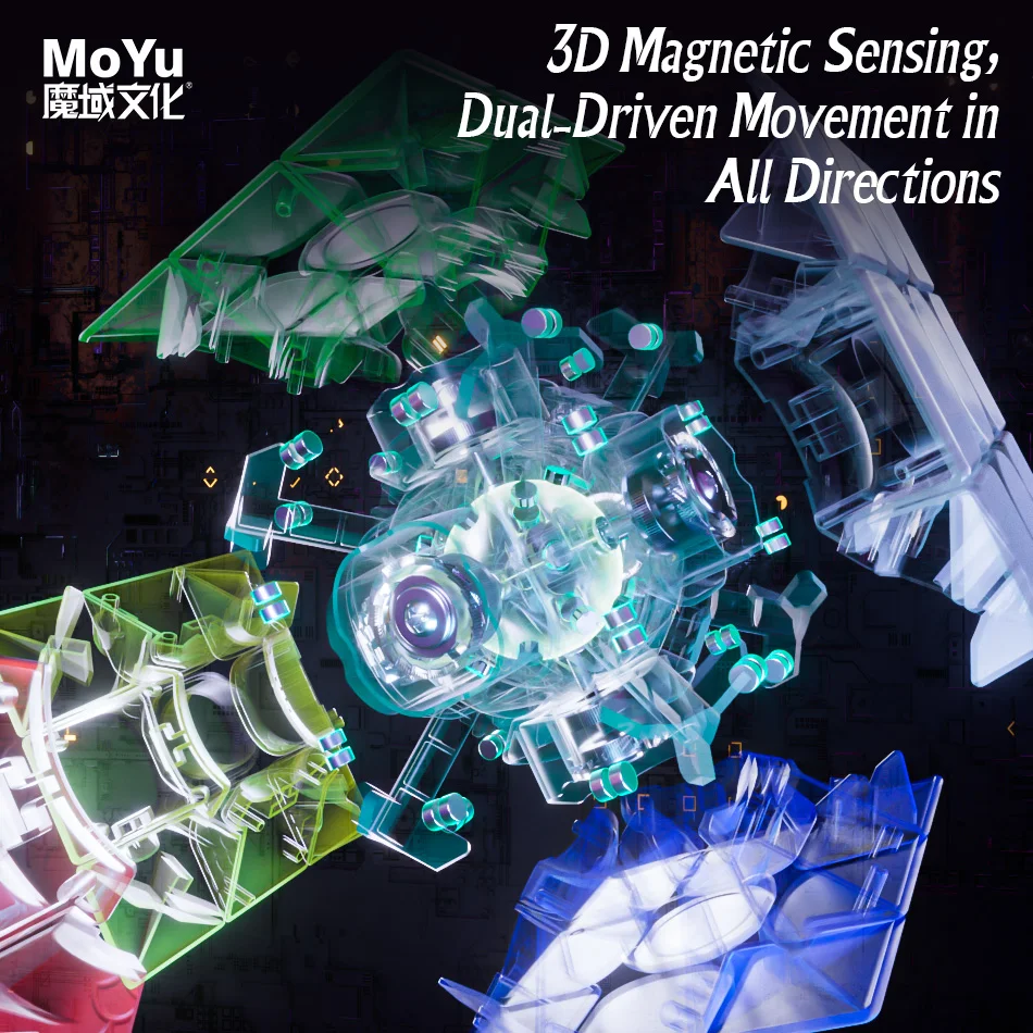 لغز مكعب ماجليف المغناطيسي من MoYu Weilong ، مكعبات السرعة الاحترافية ، WRM V9 ، 3x3x3 Core ، #3