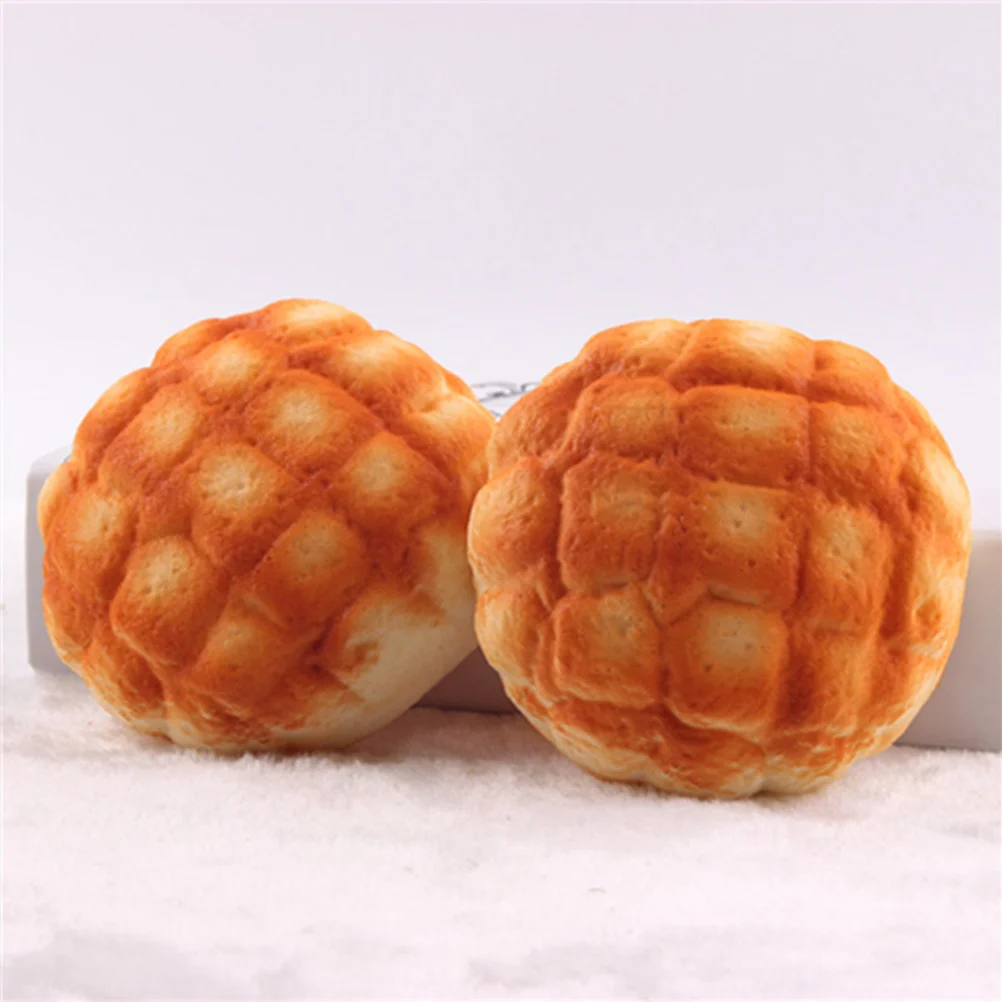 

2Pcs Slow Rebound Pineapple Pattern Bread Artificial PU Fake Bread Prop Home Store Photo Decoration Decorations for Shop