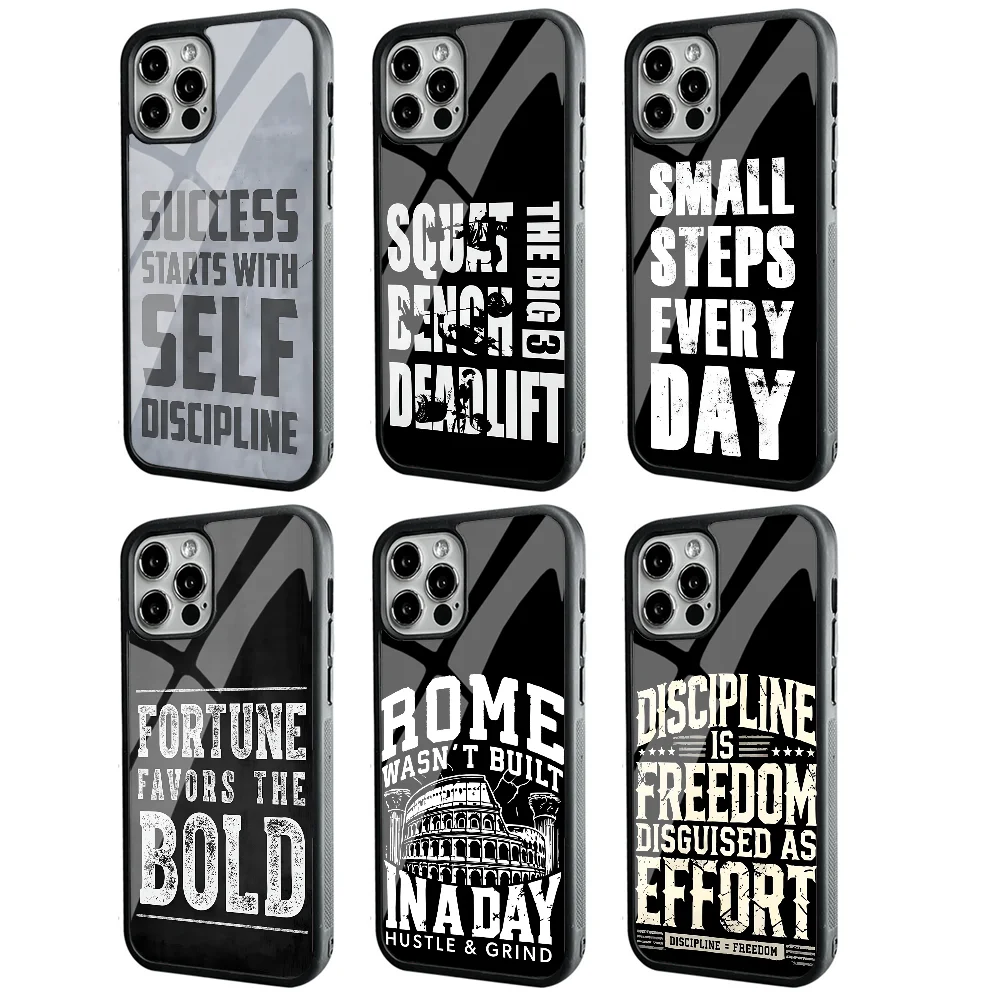 

Grind Hustle Success Fitness Motivational Phone Case Strong Magnetic For IPhone 16 15 14 13 Pro Max 11 12 Mini Alex Mirror For M