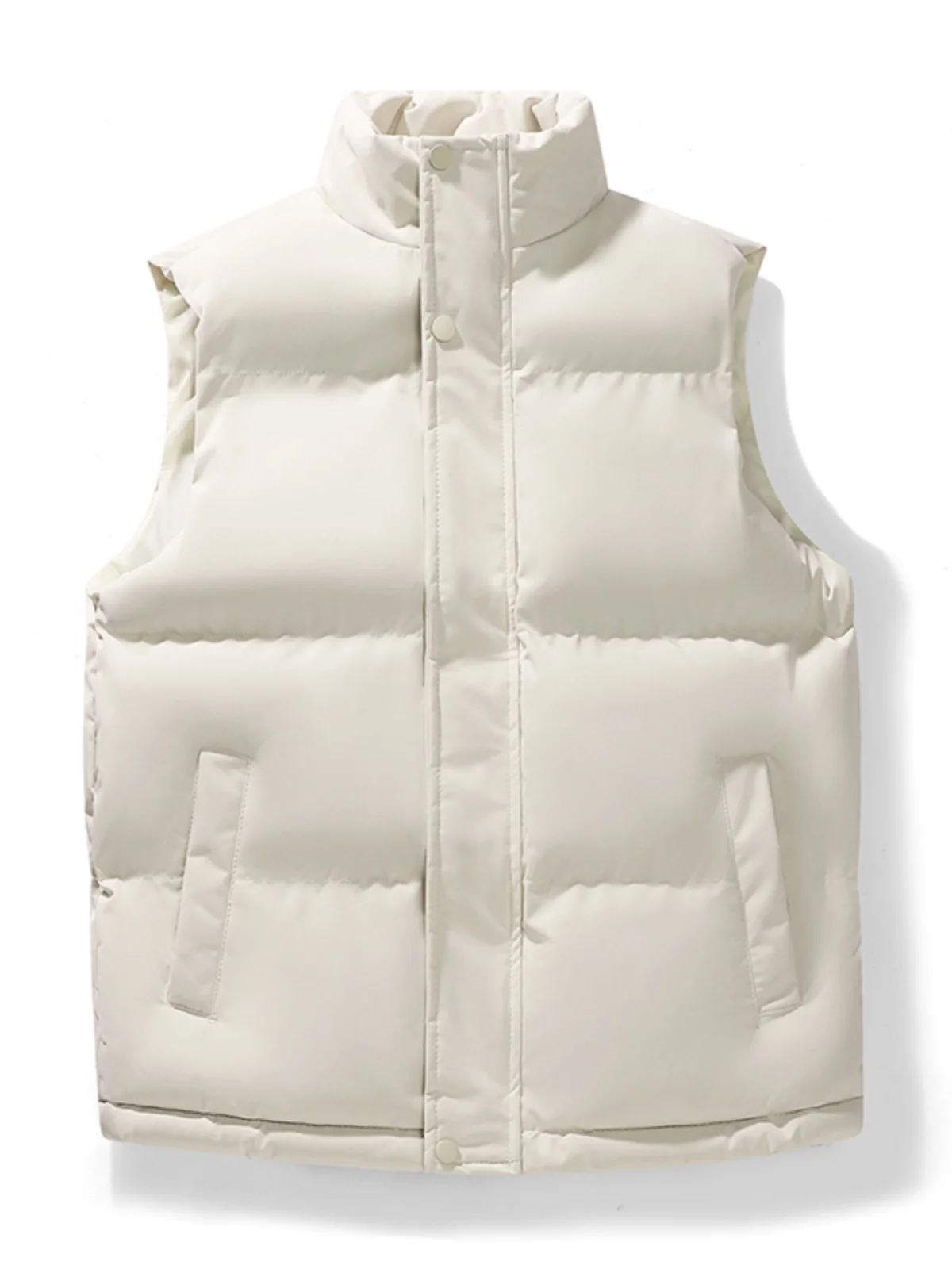 メンズダウンジャケットベスト厚みのある暖かさ綿作業服ノースリーブショルダーパッドベストアウタースタンダードフィット若者のファッション