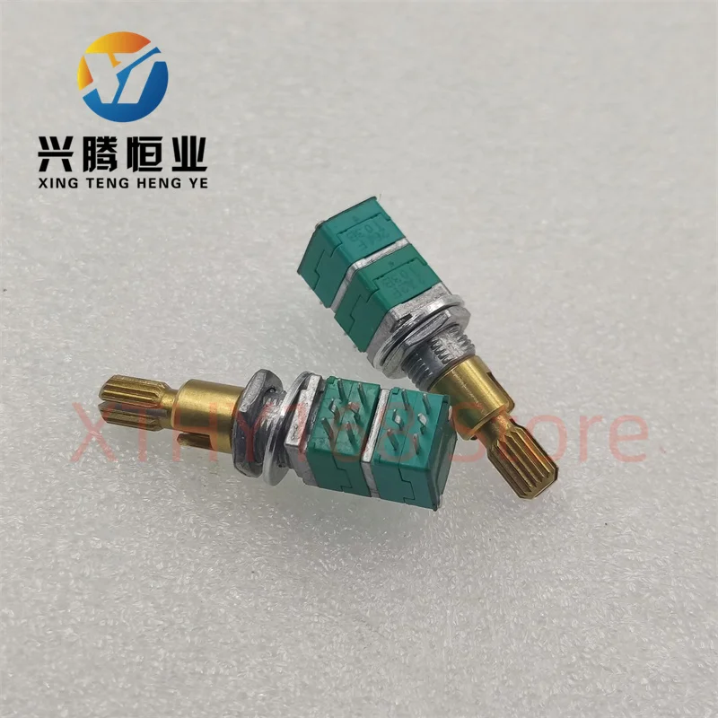 1 Uds. Potenciómetro de doble precisión japonés RK097 B10K + B10K doble eje control dual longitud del eje ajustable 25mm