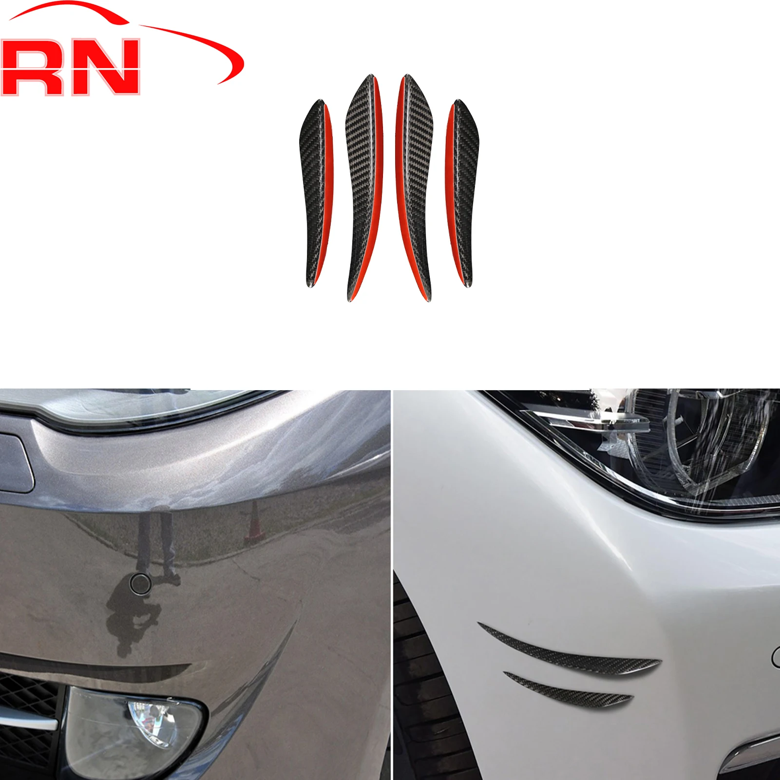 For Mercedes Benz C-Class W204 2007 2008 2009 2010 2011 2012 2013 Modified Carbon Fiber Air Knife Exterior Accessories Sticker