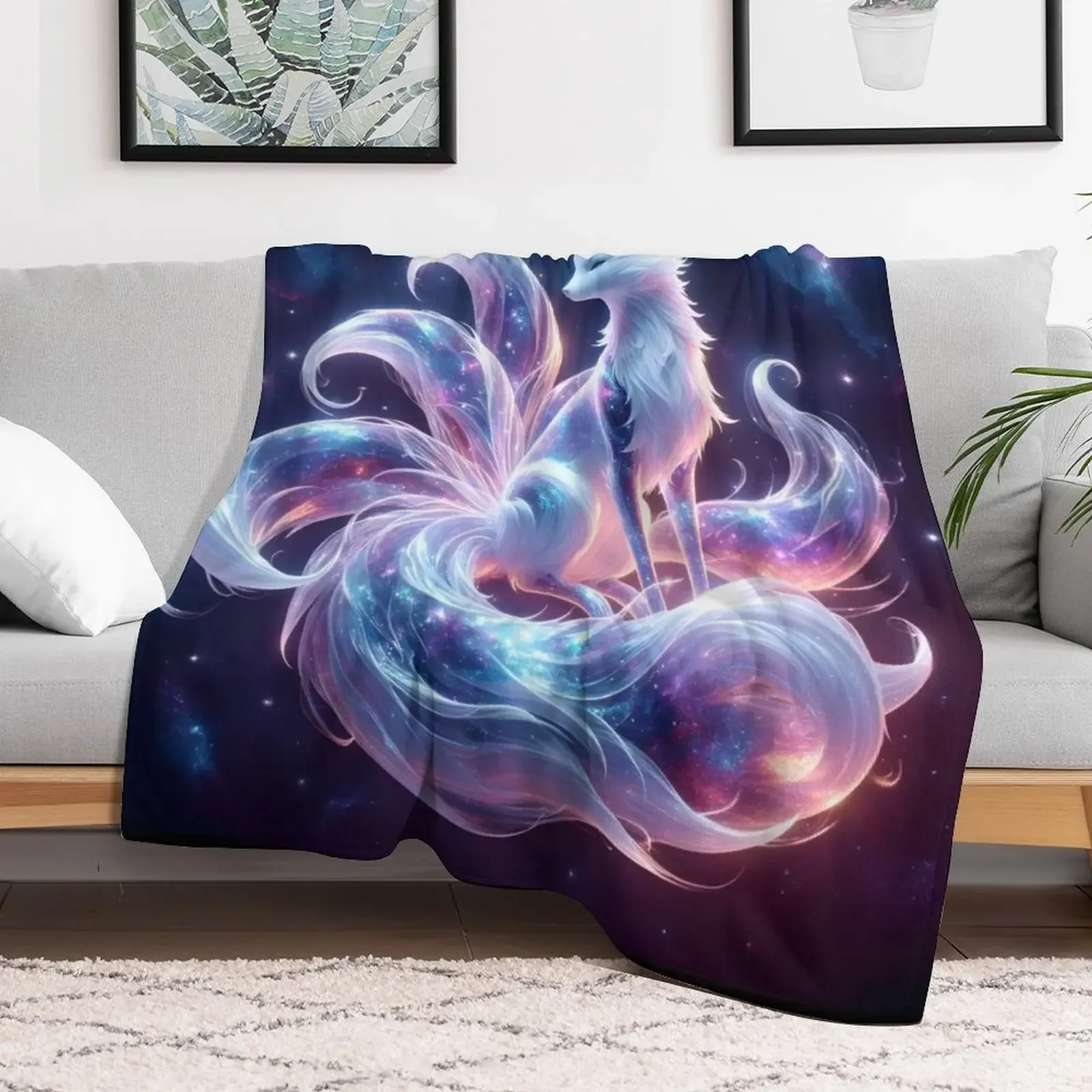 Celestial Kitsune Throw Blanket Moving Luxury St Summer Blankets