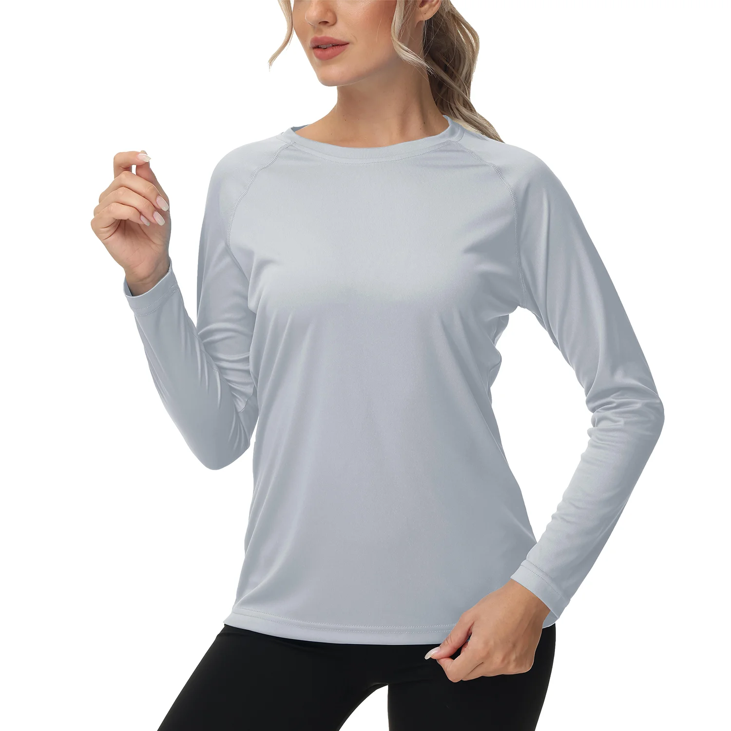 Summer Women's UPF 50+ Long Sleeve Quick Dry T-shirt for Beach Swimming