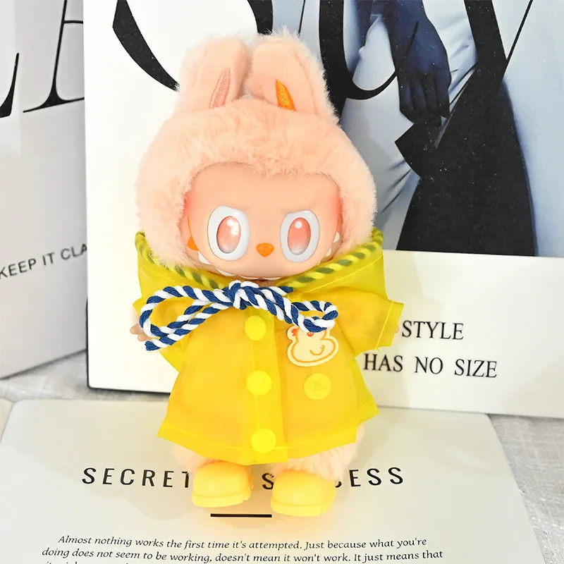 

Cute Raincoat Outfit Set With Hood For 15/17cm Labubu 1st/2nd/3rd Gen - Rainy Day Style