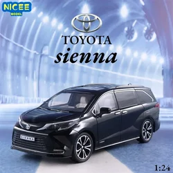 1:24 Toyota Sienna MPV Van pressofusi in lega e veicoli giocattolo modello di auto giocattolo in metallo collezione di suoni e luci giocattolo per bambini H4