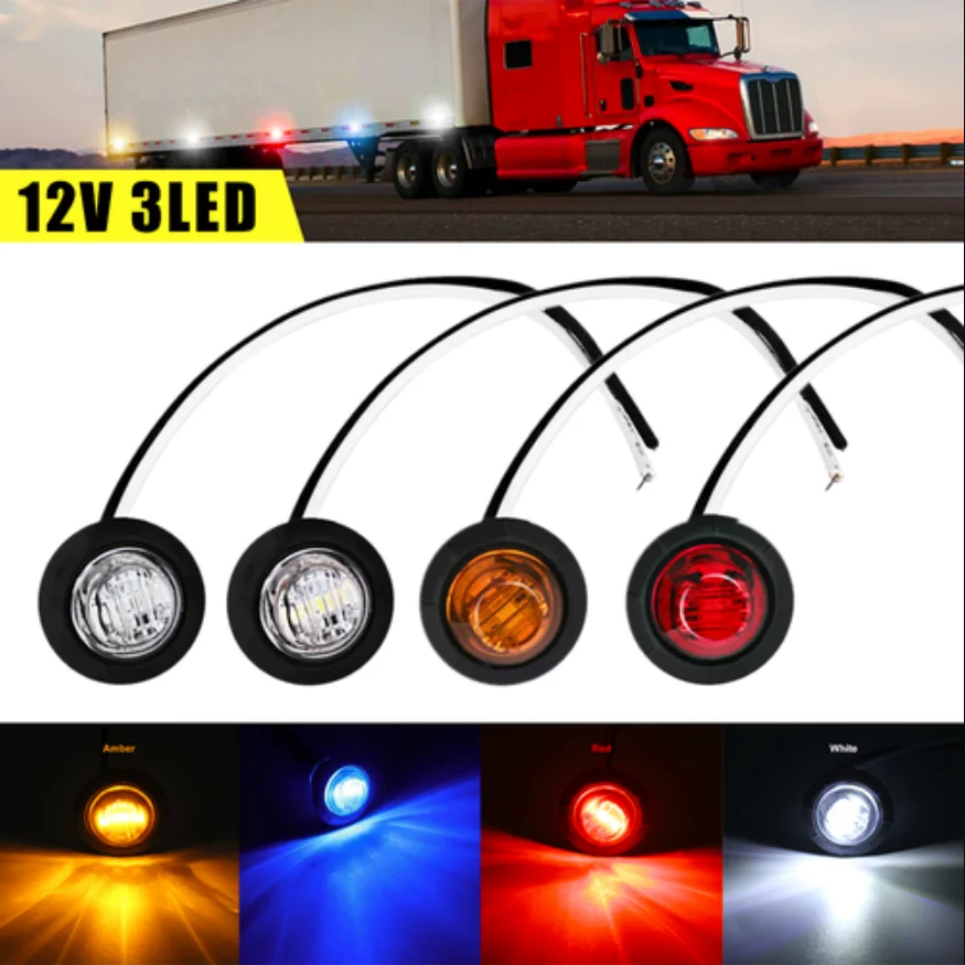 

2/4 шт. универсальные задние фонари 12 В, стоп-сигналы для мотоциклов, светодиодные боковые габаритные индикаторы для грузовиков, дорожных лодок