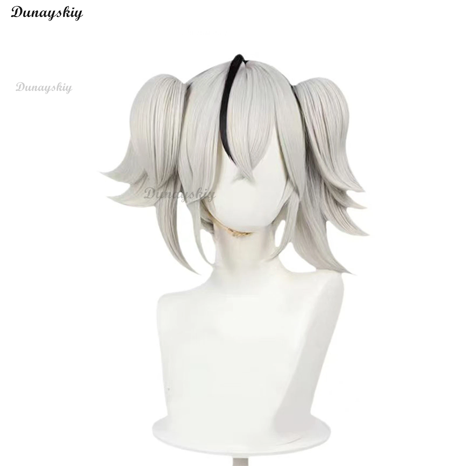 Wuthering Waves Camellya Costume Cosplay Parrucca Orecchini Abito Nero Shores Chun Vestito Bianco Doppio Coda di Cavallo Capelli Gioco Accessori