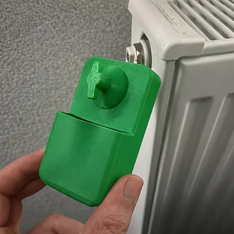 Radiator Bleed Key with Water Collection Box No Spill Radiator Vent Tool for Heating System Maintenance & Valve Adjustment