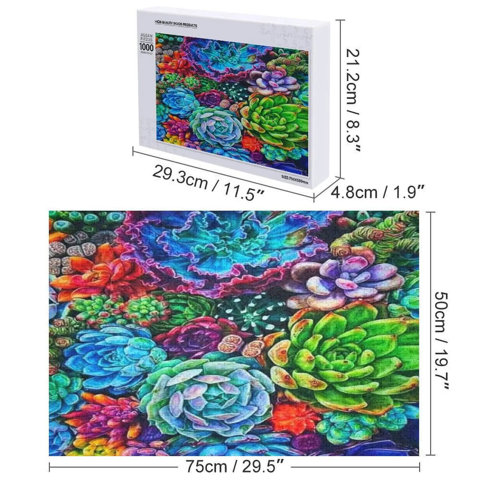 Beautiful succulent plant panting pattern Jigsaw Puzzle Novel Toys For Children 2022 Woodens For Adults Name Wooden Toy Puzzle