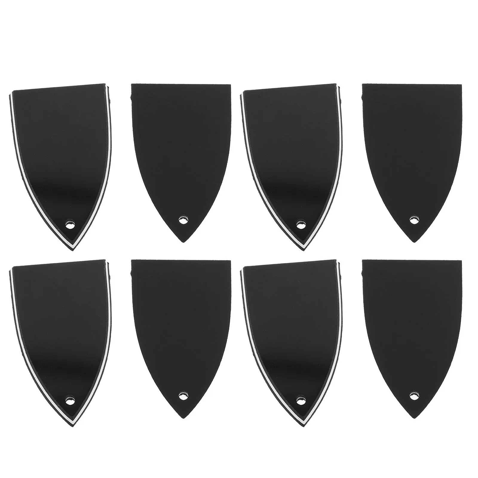 

8pcs Electric Bass Accessories Guitar Truss Rod Cover 1 Hole Plastic Replacement Part For Repair Maintenance Bass Neck Plate