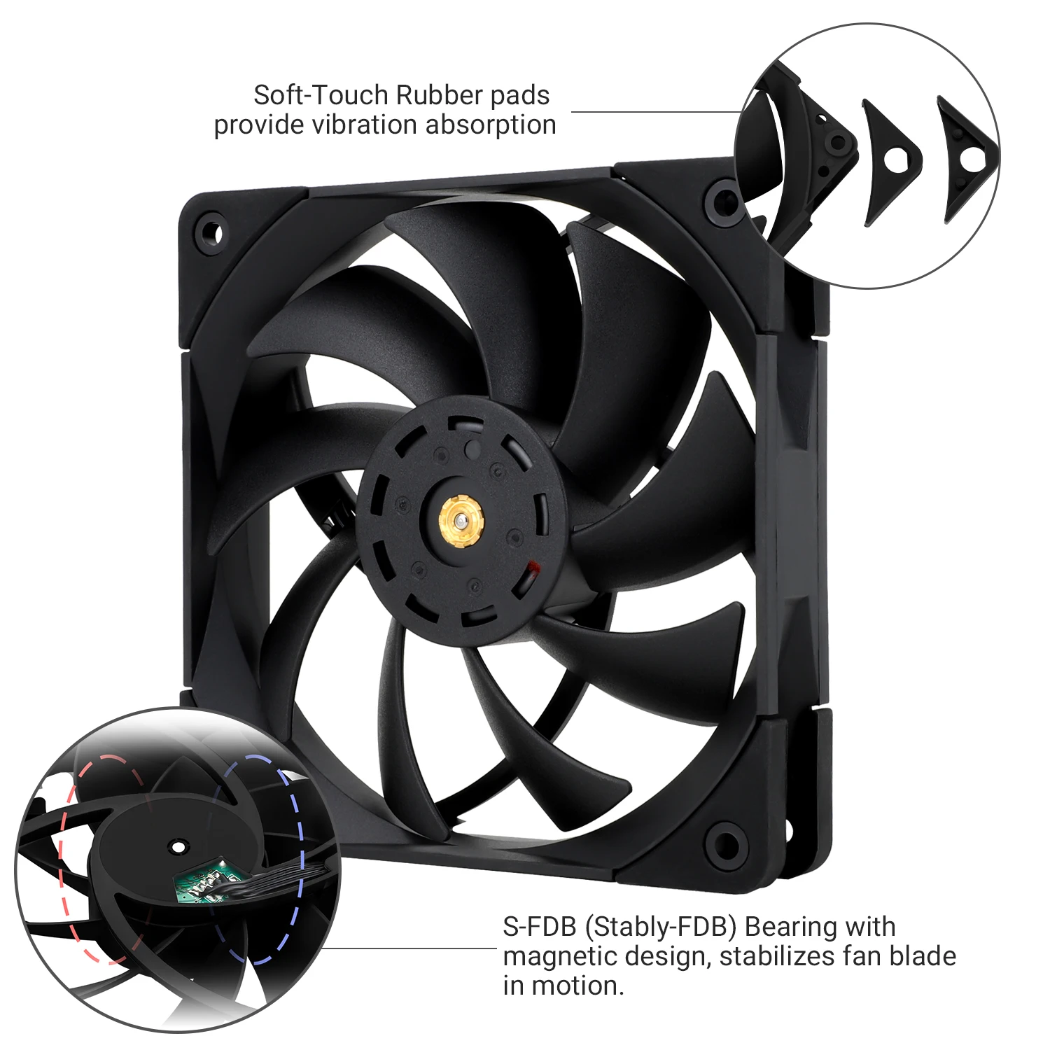 مروحة تبريد Thermalright 120 مم TL- C12 pro/pro G/PRO W مروحة تبريد وحدة المعالجة المركزية 1850 دورة في الدقيقة S-FDB تحمل 4Pin·Pwm #4