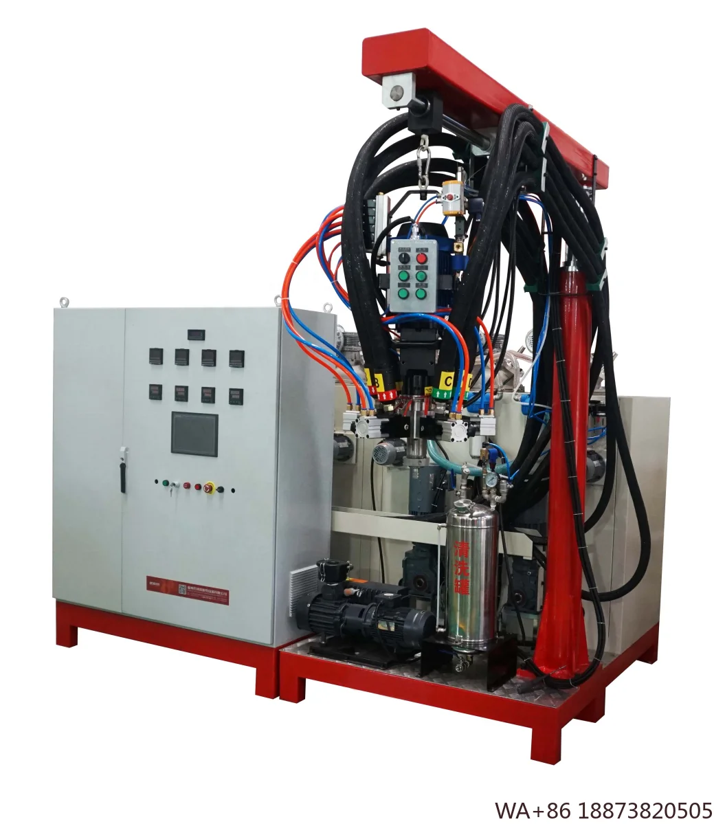 آلة صب البولي يوريثين لتدفق الشريط بتقنية الدوران لإنتاج الأسطوانة الصناعية معدات الطلاء الأوتوماتيكية مع #2