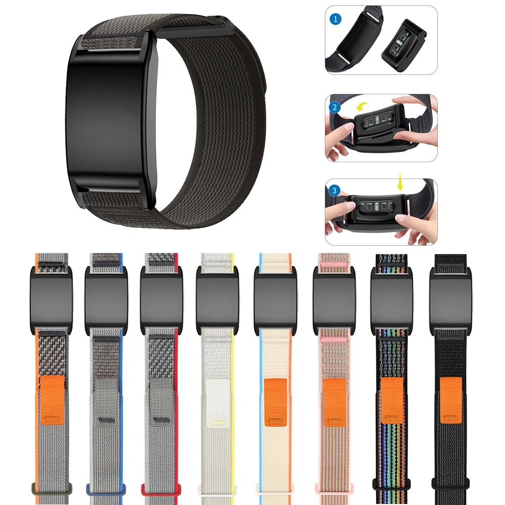 Armband + Hülle für WHOOP 4.0 Band SportFlex Armband Soft-Touch Nylon Fitnessband Atmungsaktives, verstellbares Sport-Ersatzband