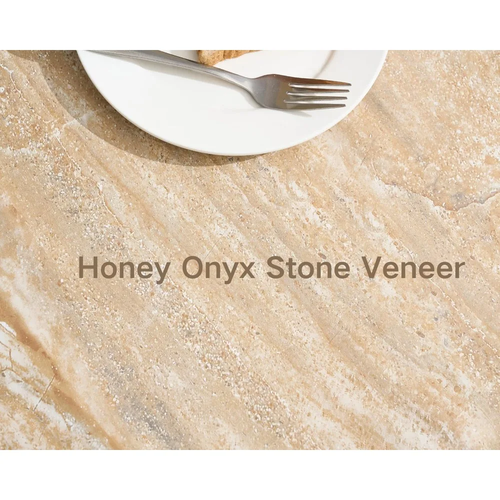 Mesa de centro elegante em nuvem inspirada em pedra – tampo tipo mármore curvo natural, peça central para sala de estar/quarto