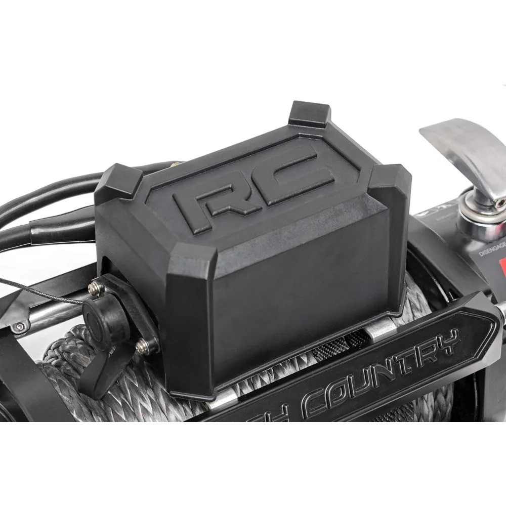 กว้านเชือกสังเคราะห์สำหรับงานหนัก 9500 ปอนด์ - กว้านไฟฟ้ากันน้ำ 12V สำหรับยานพาหนะออฟโรด