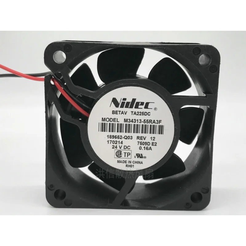 New Cooler Fan For Nidec M34313-55RA3F DC24V 0.16A Inverter Cooling Fan 6025 60*60*25mm