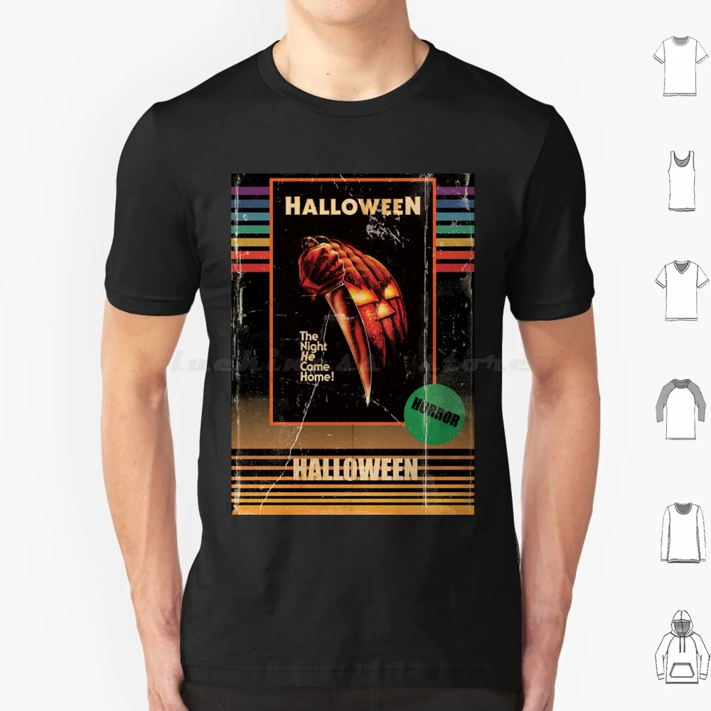 Halloween 1978 Vhs película de terror cartel camiseta clásica tamaño grande 100% algodón Halloween 1978 Vhs película de terror