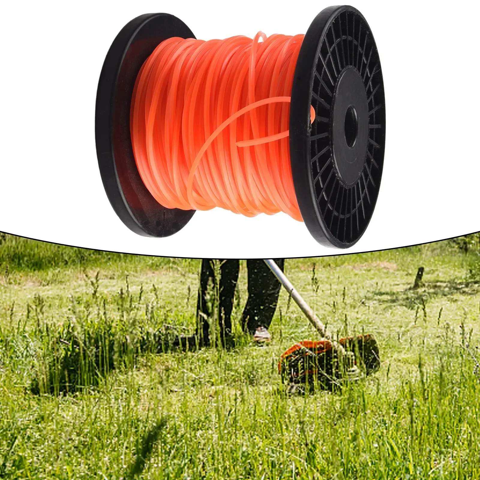 Tel Bahçe Düzeltici Hattı Kablosu Kare Tel 1 Adet 30 m/50 m Çalı Tırpan Strimmer STIHL Naylon Yedek Yüksek Kalite Kullanışlı