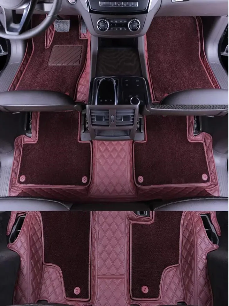 

Специальные автомобильные коврики на заказ для Mercedes Benz GLS 350d 400 450 500 X166 2019-2016, 7 мест, высококачественные двухслойные ковры.