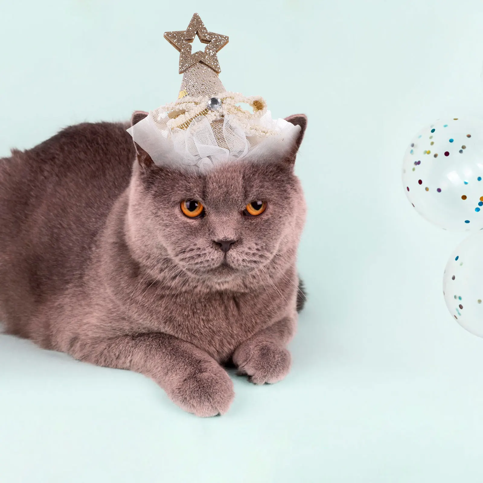

Birthday Hat Bowtie Set for Small Dogs Cats Cotton Polyester Grooming Scarf Headdress Puppy Bows Party Dog Hat Accessories
