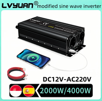 LVYUAN Car Inverter 1500W 2000W 2600W Portable Mobile Power Supply DC12V to AC220V Onboard Converter