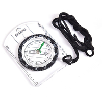 Hot Sale 1pc Outdoor Hiking Camping Compass Map Scale Ruler Multifunctional Equipment