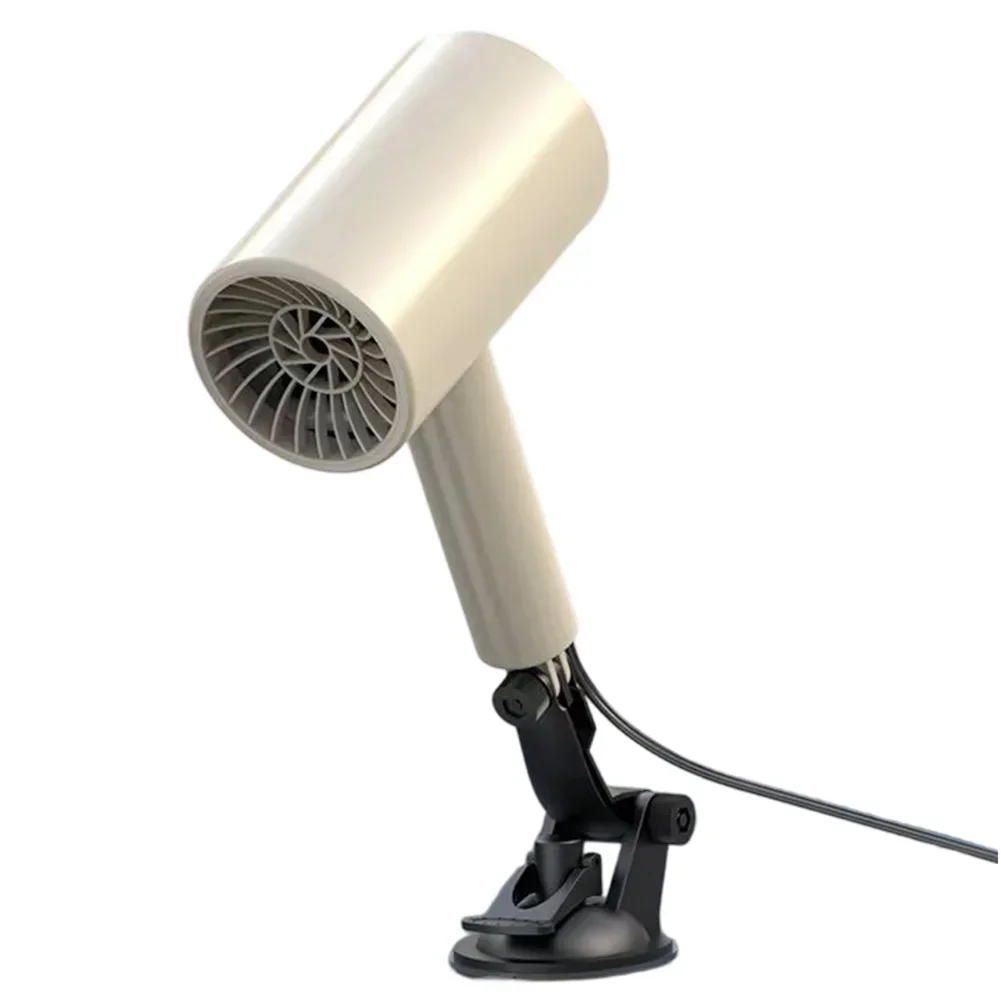 150W 12V Car Heater and Defrosting Tool with Reinforced Vacuum Cups and Adjustable Heating Control for Cold Weather Use